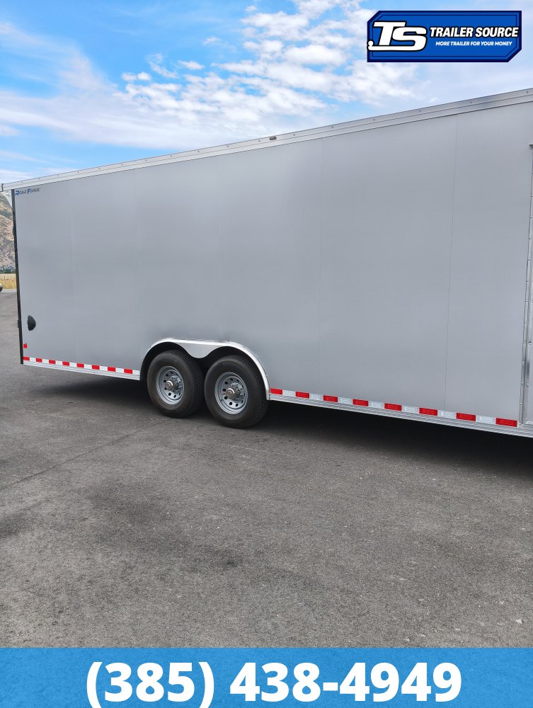 8.5x28 Wells Cargo Road Force Enclosed Cargo Trailer - 7'6" Interior - 12K GVWR - .080 PolyCor, Rear Spoiler w/ Load Lights