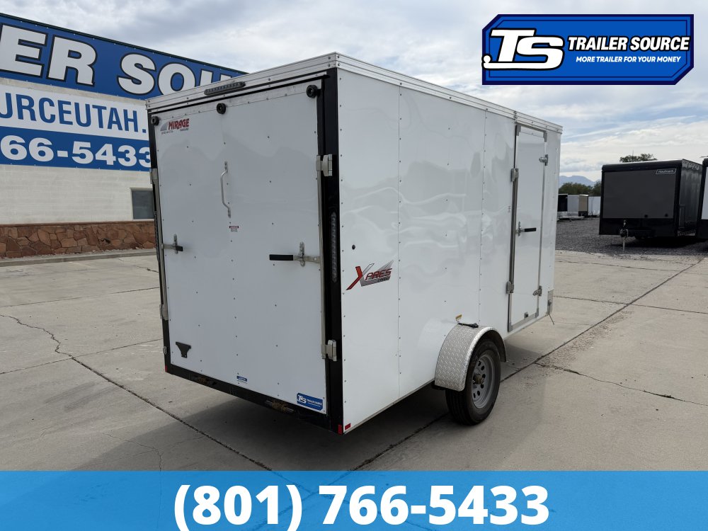 6x12 Mirage Xpress Enclosed Cargo Trailer - 3.5K GVWR - E-Track, Spare Tire