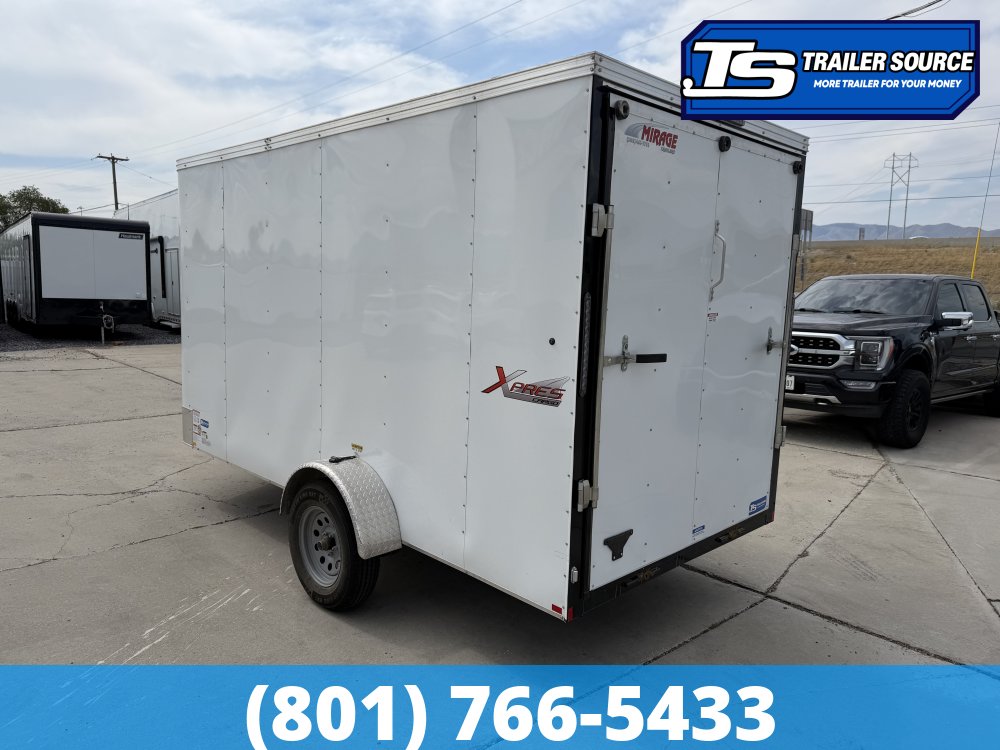 6x12 Mirage Xpress Enclosed Cargo Trailer - 3.5K GVWR - E-Track, Spare Tire