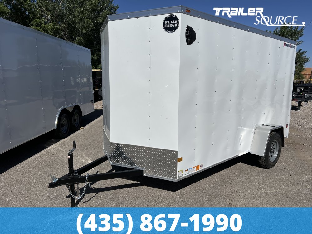 6x12 Wells Cargo FastTrac 6'6" Interior Single Axle Enclosed Cargo