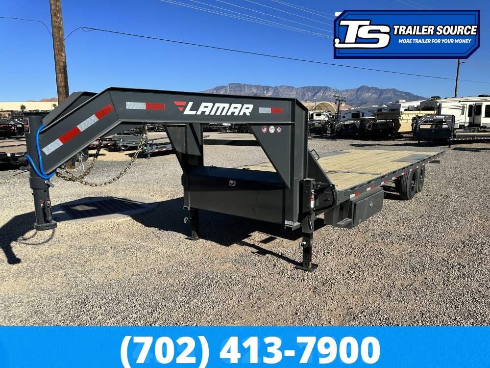 8.5x26 Lamar FA Gooseneck Deckover Tilt Trailer - 14K GVWR -
