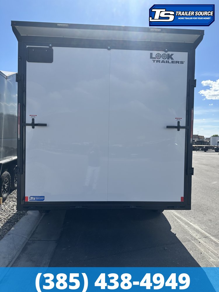 8.5x16 Look Element SE Enclosed Cargo Trailer - 7'6" Interior - 10K GVWR - .080 PolyCor, Black Out Package, Drive Over Wheel Boxes, Rear Spoiler w/ Load Lights