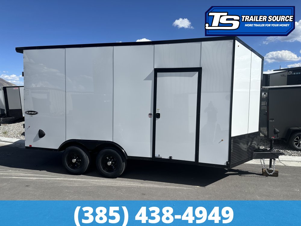 8.5x16 Look Element SE Enclosed Cargo Trailer - 7'6" Interior - 10K GVWR - .080 PolyCor, Black Out Package, Drive Over Wheel Boxes, Rear Spoiler w/ Load Lights