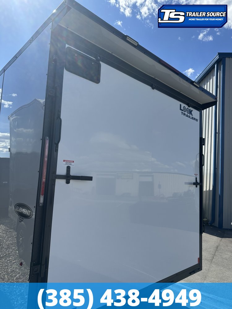 8.5x16 Look Element SE Enclosed Cargo Trailer - 7'6" Interior - 10K GVWR - .080 PolyCor, Black Out Package, Drive Over Wheel Boxes, Rear Spoiler w/ Load Lights