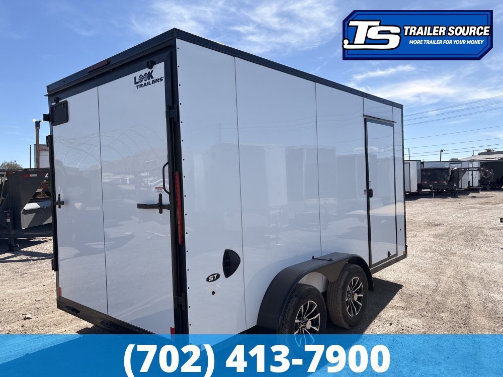 7x14 Look ST DLX Enclosed Cargo Trailer - 7'0" Interior - 7K GVWR - .080 PolyCor, 16" Cross Member Upgrade, Alloy Wheels