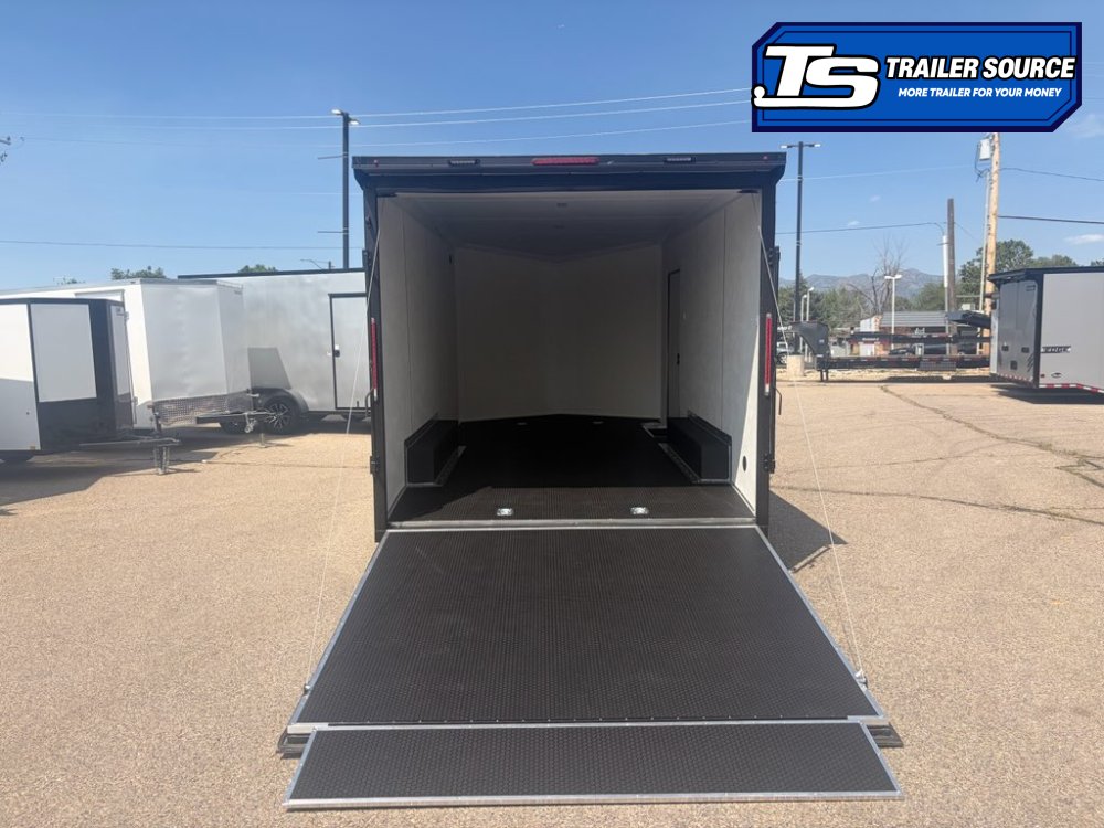 8.5x16 Look Element Elite Enclosed Car Hauler Trailer - 10K GVWR - .080 PolyCor, Alloy Wheels, Black Out Package, Finished Interior, Rear Spoiler w/ Load Lights, Rubber Coin Floor
