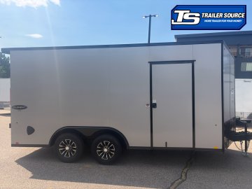8.5x16 Look Element Elite Enclosed Car Hauler Trailer - 10K GVWR - .080 PolyCor, Alloy Wheels, Black Out Package, Finished Interior, Rear Spoiler w/ Load Lights, Rubber Coin Floor