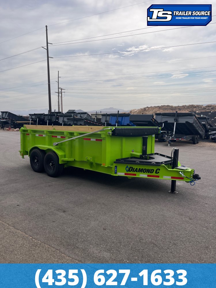 7x14 Diamond C LPT 207 Pacesetter Pkg Dump Trailer - 32" Sides - 14K GVWR -