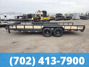 7x20 Lamar U6 Equipment Trailer - 14K GVWR Slide Out Ramps
