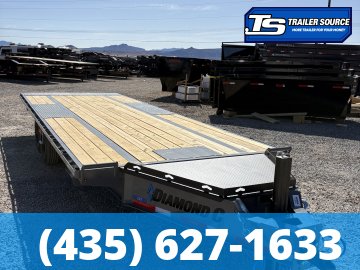 8.5x22 Diamond C DET 210 Deckover Tilt Trailer - 23K GVWR - Hydraulic Jack(s), Winch Plate