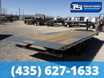 8.5x22 Diamond C DET 210 Deckover Tilt Trailer - 23K GVWR - Hydraulic Jack(s), Winch Plate