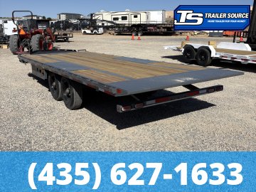 8.5x22 Diamond C DET 210 Deckover Tilt Trailer - 23K GVWR - Hydraulic Jack(s), Winch Plate