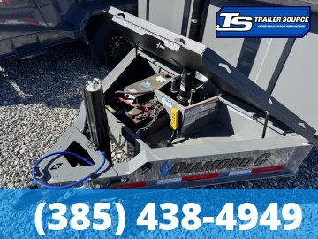 7x14 Diamond C LPT 207 Dump Trailer - 44" Sides - 15.5K GVWR - 14 Ply Tires, Hydraulic Jack(s), Long Arm Tarp