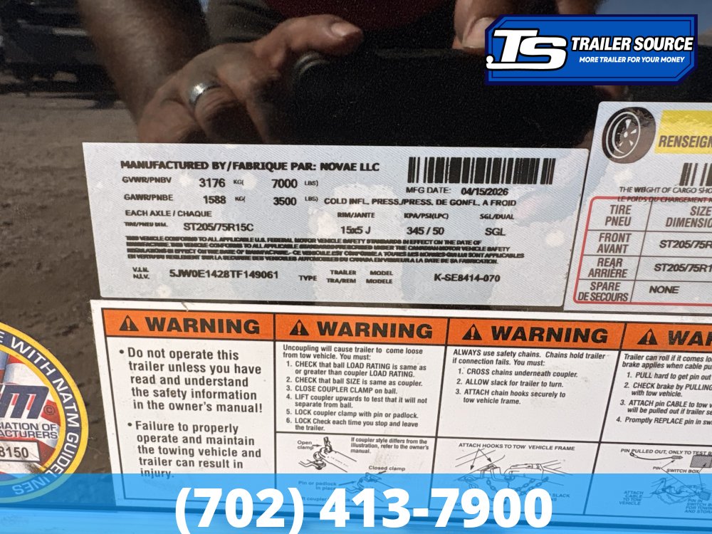 7x14 Look Element SE Enclosed Cargo Trailer - 7'0" Interior - 7K GVWR - .080 PolyCor