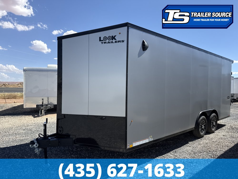 8.5x20 Look Element SE Enclosed Cargo Trailer - 7'0" Interior - 10K GVWR - .080 PolyCor, Alloy Wheels, Black Out Package, Rear Spoiler w/ Load Lights, Rubber Coin Floor, Vinyl Ceil