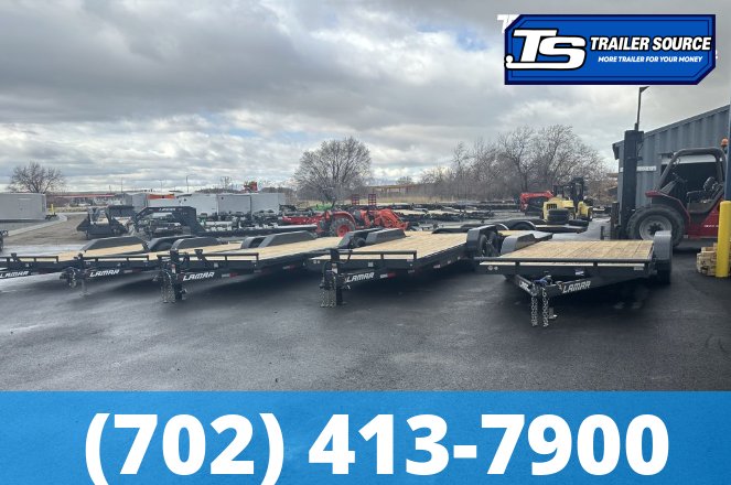 7x18 Lamar CE Flatbed Car Hauler Trailer - 7K GVWR - Dovetail