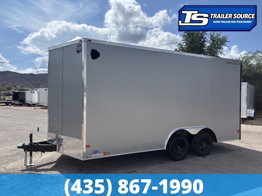 8.5x16 Wells Cargo Fast Trac Deluxe Enclosed Cargo Trailer - 7'6" Interior - 7K GVWR - .080 PolyCor, Dovetail
