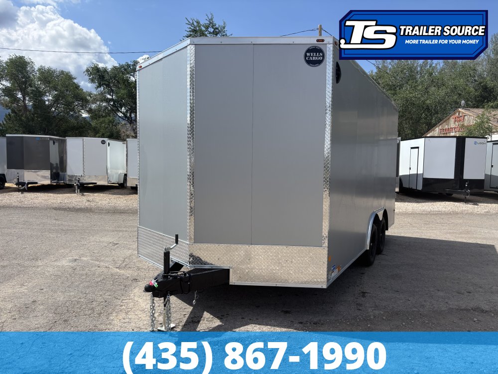 8.5x16 Wells Cargo Fast Trac Deluxe Enclosed Cargo Trailer - 7'6" Interior - 7K GVWR - .080 PolyCor, Dovetail