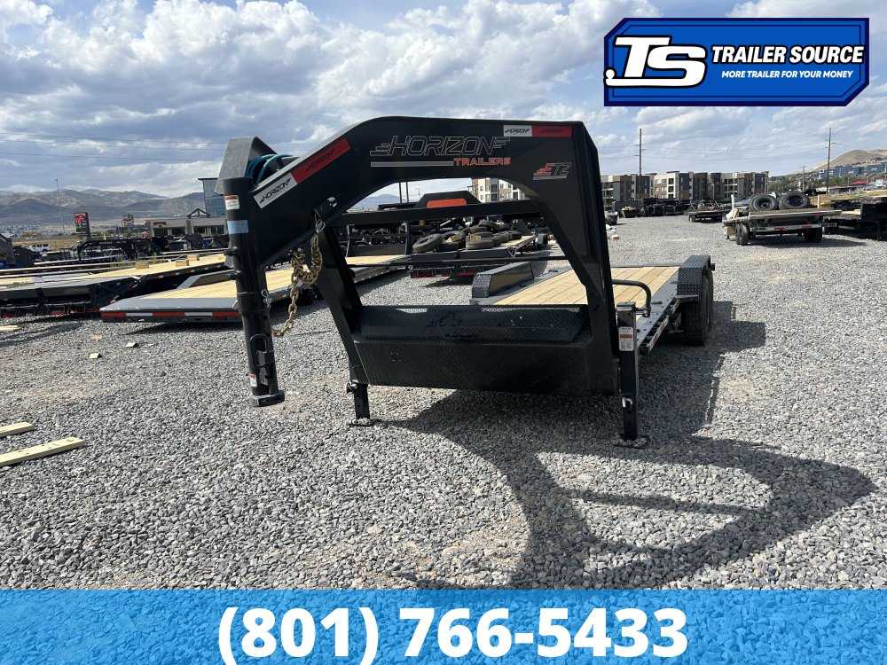 83x22 Horizon ETZ Gooseneck Tilt Trailer - 18K GVWR - 14 Ply Tires, D-Rings, Torsion Axles