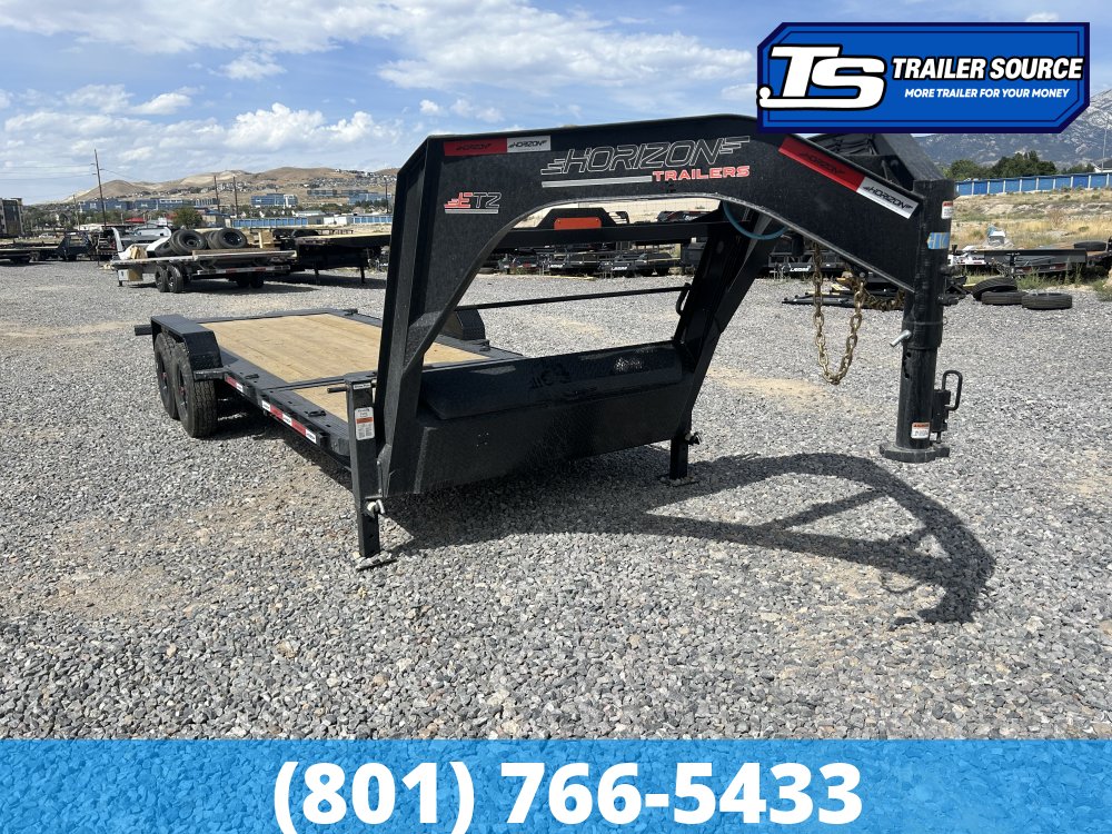 7x22 Horizon ETZ Gooseneck Tilt Trailer - 18K GVWR - 14 Ply Tires, D-Rings, Torsion Axles