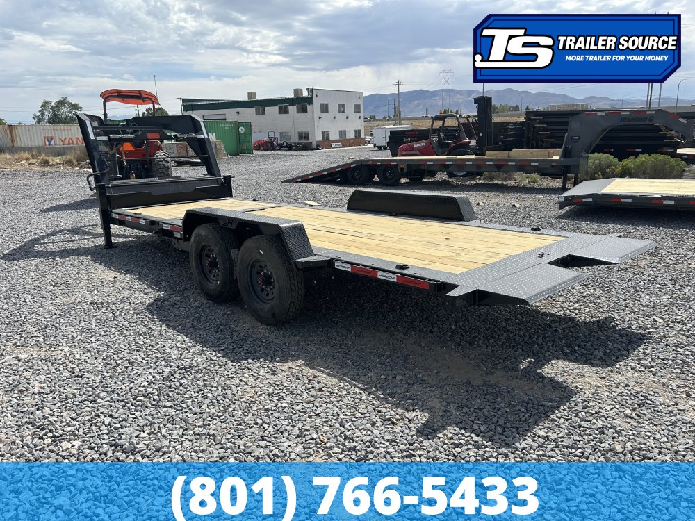 7x22 Horizon ETZ Gooseneck Tilt Trailer - 18K GVWR - 14 Ply Tires, D-Rings, Torsion Axles
