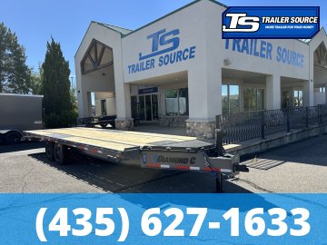 8.5x24 Diamond C DET 208 Deckover Tilt Trailer - 18K GVWR - ABS Brakes, Hydraulic Jack(s), Solar Panel