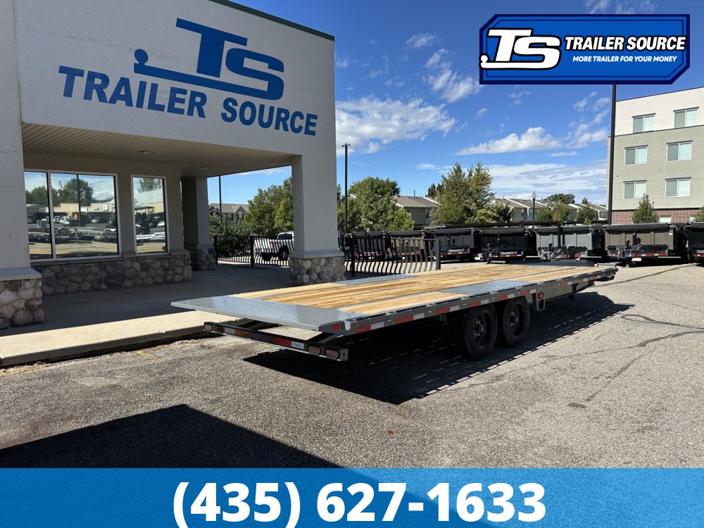 8.5x24 Diamond C DET 208 Deckover Tilt Trailer - 18K GVWR - ABS Brakes, Hydraulic Jack(s), Solar Panel