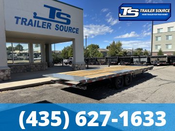 8.5x24 Diamond C DET 208 Deckover Tilt Trailer - 18K GVWR - ABS Brakes, Hydraulic Jack(s), Solar Panel