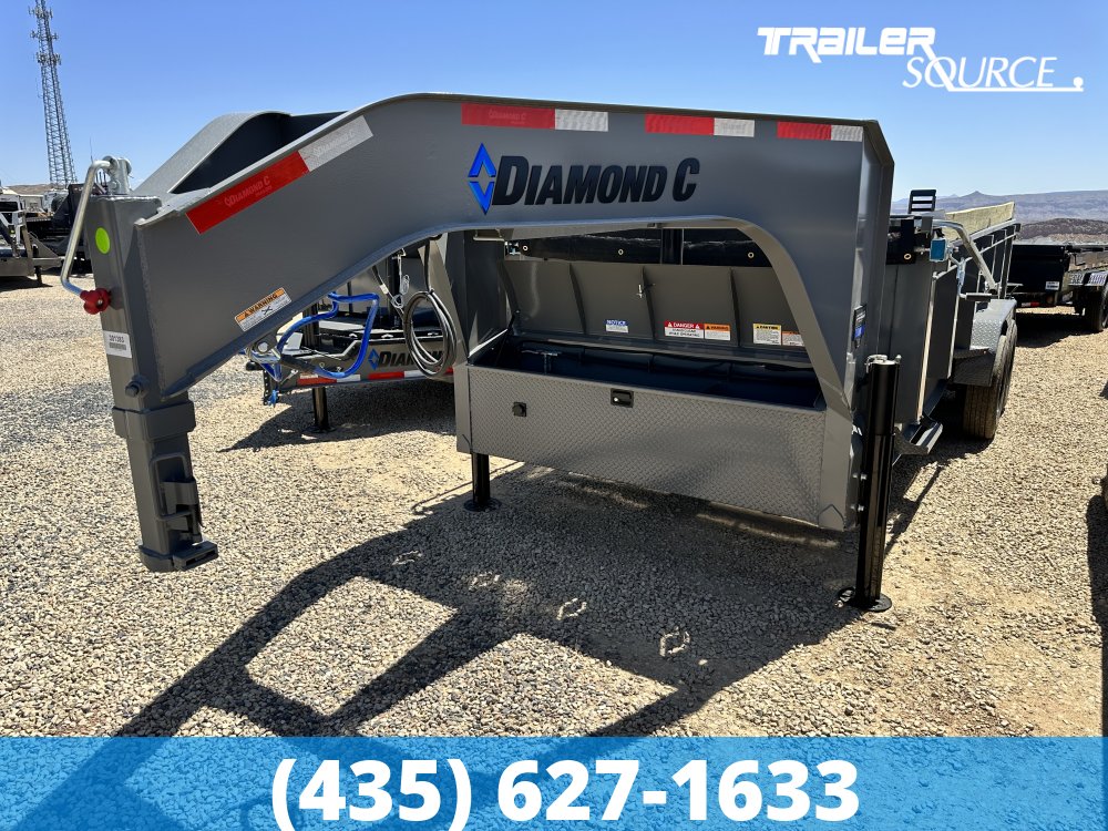 7x16 Diamond C LPT-GN Telescopic Dump Gooseneck 23K 32" Sides Dump