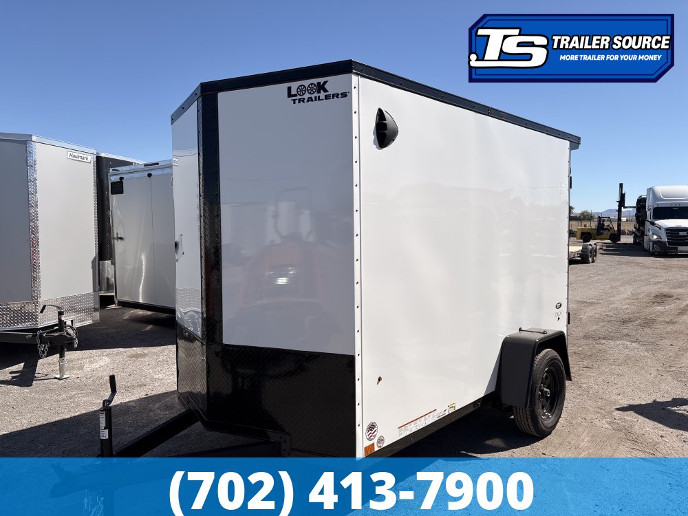6x10 Look ST DLX Enclosed Cargo Trailer - 6'0" Interior - 3.5K GVWR - .080 PolyCor, 16" Cross Member Upgrade, Rear Spoiler w/ Load Lights