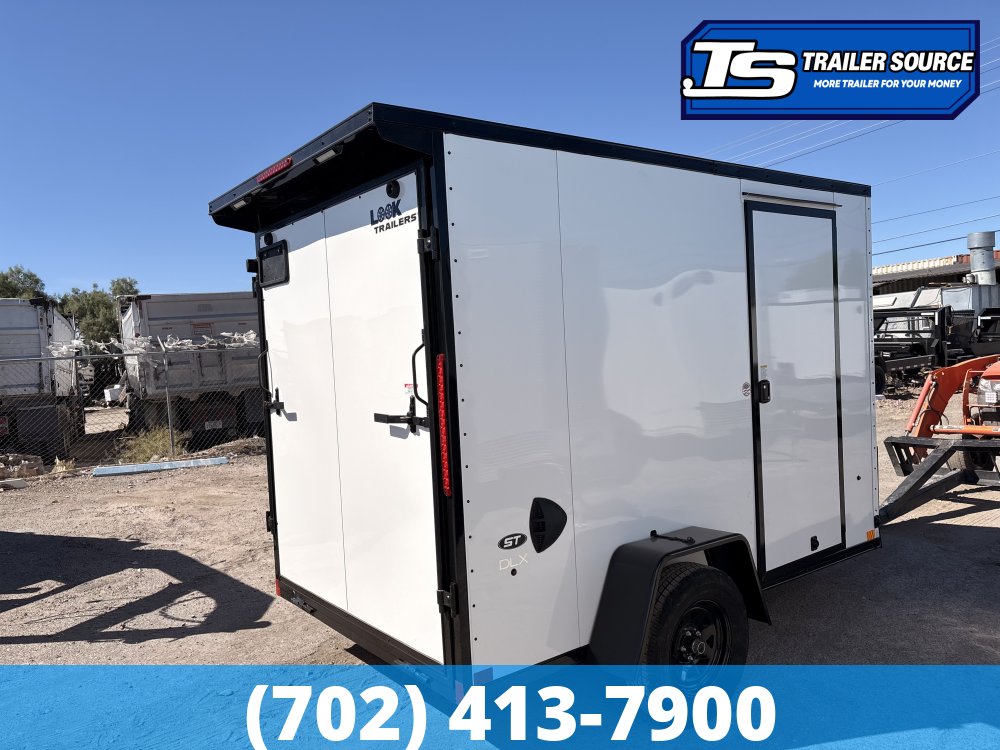 6x10 Look ST DLX Enclosed Cargo Trailer - 6'0" Interior - 3.5K GVWR - .080 PolyCor, 16" Cross Member Upgrade, Rear Spoiler w/ Load Lights