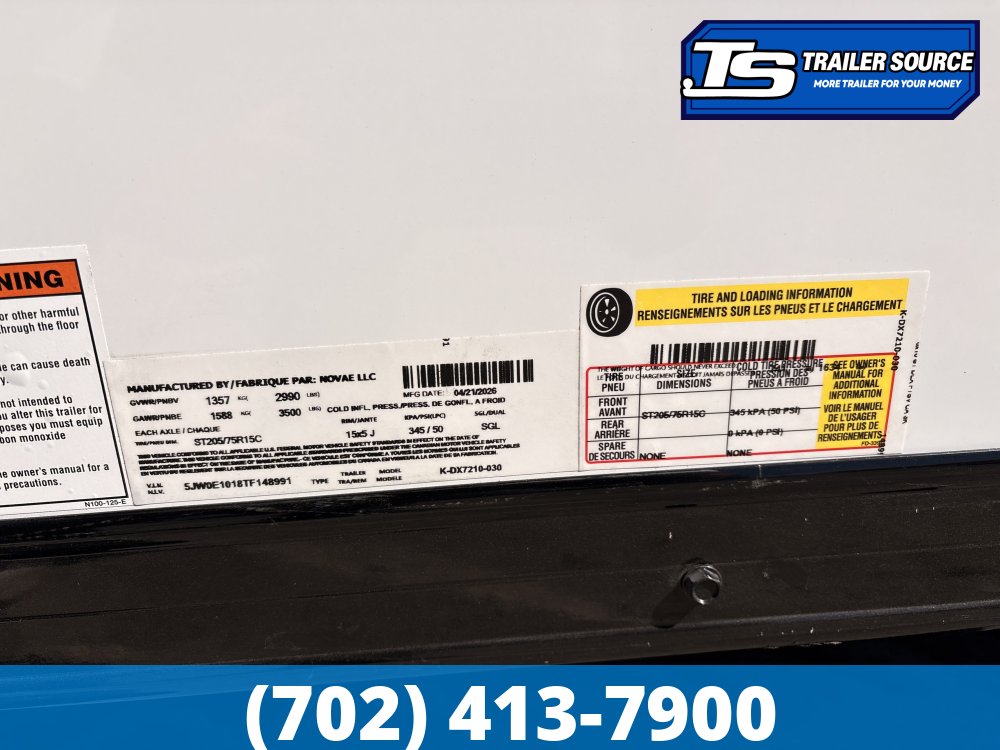 6x10 Look ST DLX Enclosed Cargo Trailer - 6'0" Interior - 3.5K GVWR - .080 PolyCor, 16" Cross Member Upgrade, Rear Spoiler w/ Load Lights