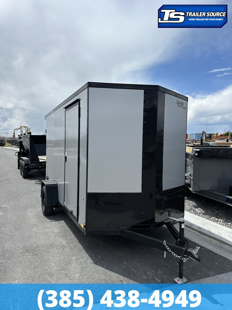 6x12 Look ST DLX Enclosed Cargo Trailer - 6'6" Interior - 3.5K GVWR - .080 PolyCor, Black Out Package, Rear Spoiler w/ Load Lights