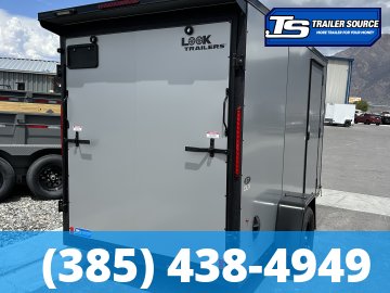 6x12 Look ST DLX Enclosed Cargo Trailer - 6'6" Interior - 3.5K GVWR - .080 PolyCor, Black Out Package, Rear Spoiler w/ Load Lights