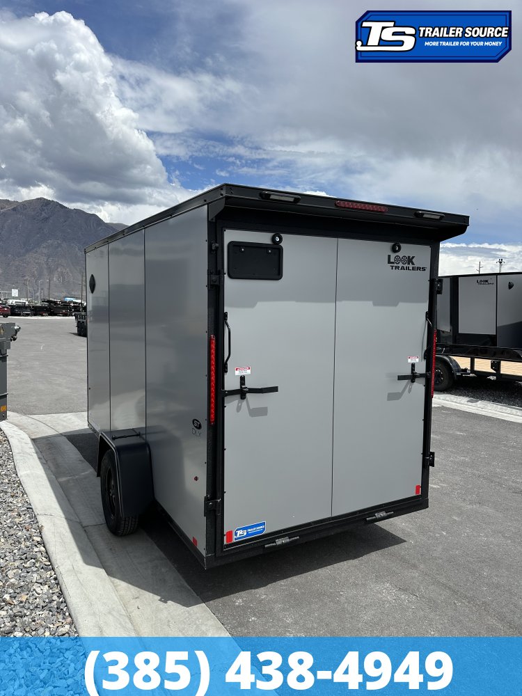 6x12 Look ST DLX Enclosed Cargo Trailer - 6'6" Interior - 3.5K GVWR - .080 PolyCor, Black Out Package, Rear Spoiler w/ Load Lights
