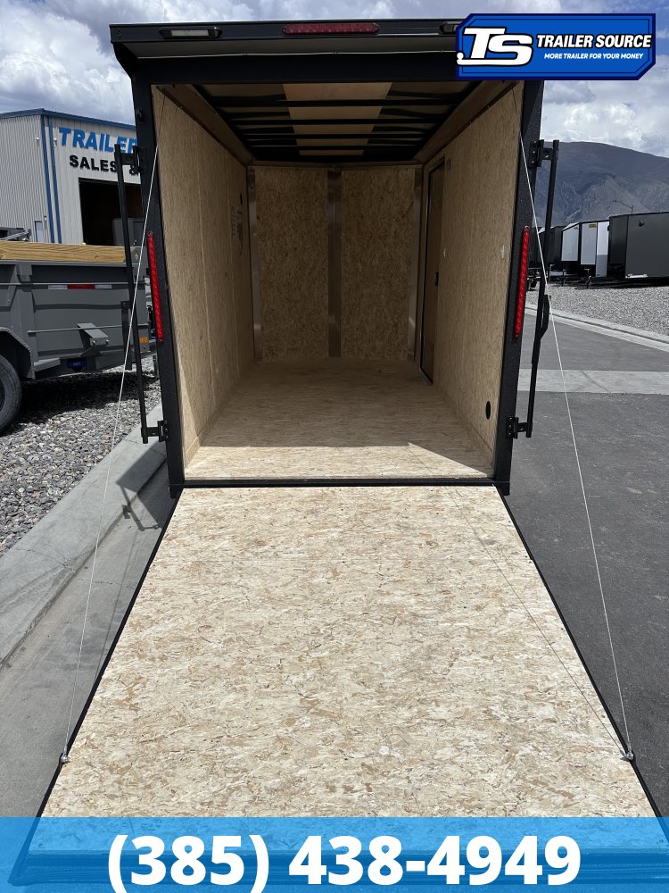 6x12 Look ST DLX Enclosed Cargo Trailer - 6'6" Interior - 3.5K GVWR - .080 PolyCor, Black Out Package, Rear Spoiler w/ Load Lights