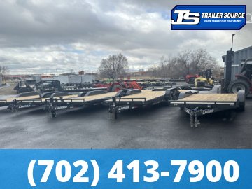 7x18 Lamar CE Flatbed Car Hauler Trailer - 7K GVWR - Dovetail