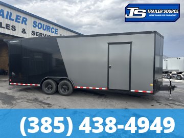 8.5x24 Wells Cargo Road Force Enclosed Cargo Trailer - 7'6" Interior - 14K GVWR - .080 PolyCor, 2 Tone Color, Black Out Package, D-Rings, Rear Spoiler w/ Load Lights