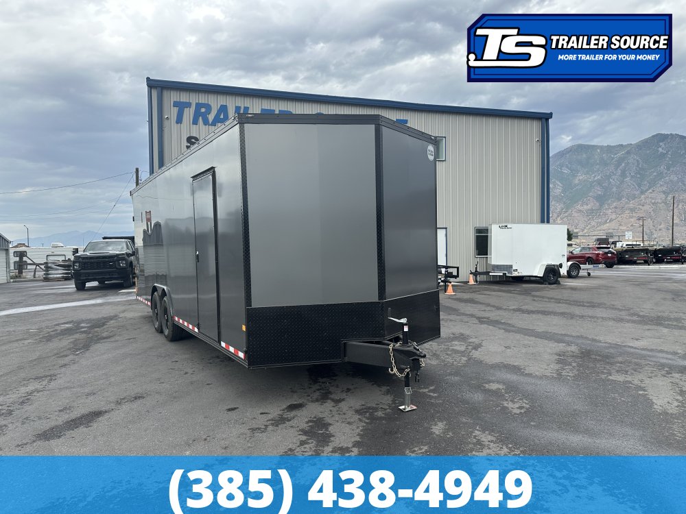 8.5x24 Wells Cargo Road Force Enclosed Cargo Trailer - 7'6" Interior - 14K GVWR - .080 PolyCor, 2 Tone Color, Black Out Package, D-Rings, Rear Spoiler w/ Load Lights