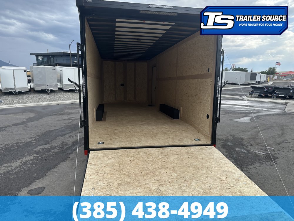 8.5x24 Wells Cargo Road Force Enclosed Cargo Trailer - 7'6" Interior - 14K GVWR - .080 PolyCor, 2 Tone Color, Black Out Package, D-Rings, Rear Spoiler w/ Load Lights