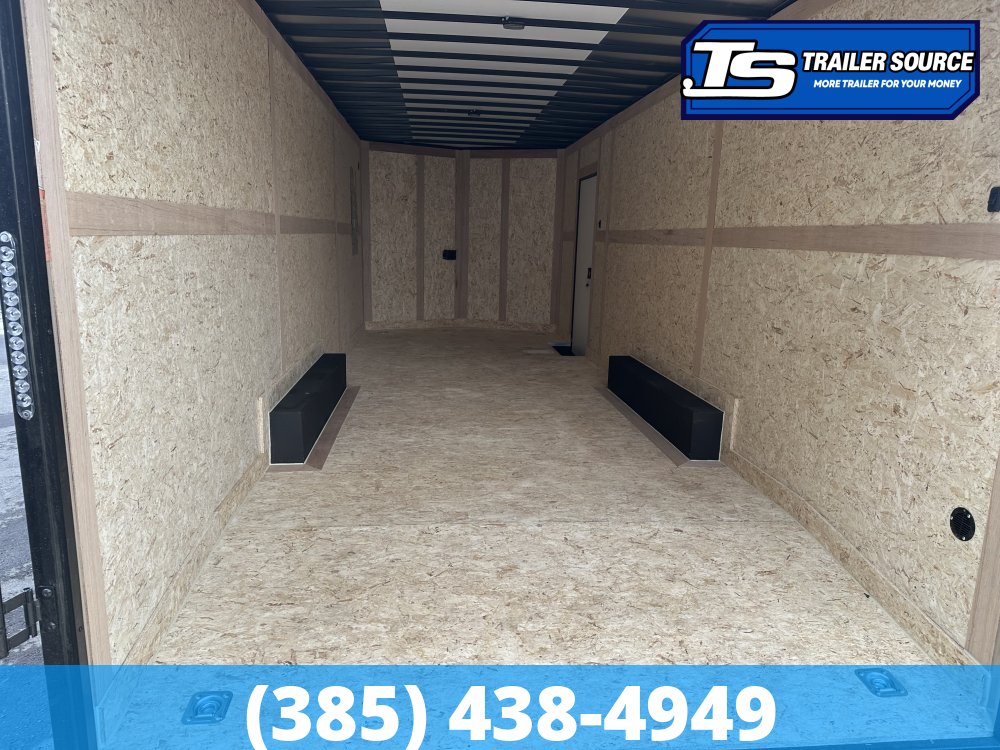 8.5x24 Wells Cargo Road Force Enclosed Cargo Trailer - 7'6" Interior - 14K GVWR - .080 PolyCor, 2 Tone Color, Black Out Package, D-Rings, Rear Spoiler w/ Load Lights