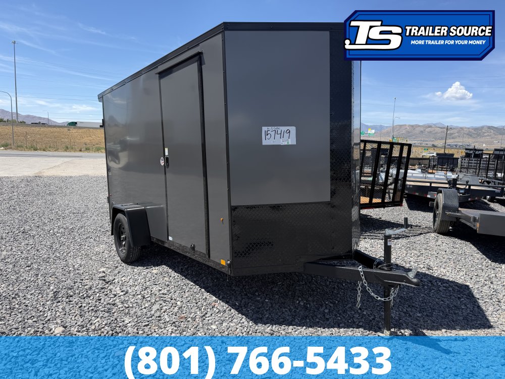 6x12 Look ST DLX Enclosed Cargo Trailer - 6'6" Interior - 3.5K GVWR - .080 PolyCor, Black Out Package, Rear Spoiler w/ Load Lights