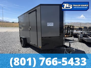 6x12 Look ST DLX Enclosed Cargo Trailer - 6'6" Interior - 3.5K GVWR - .080 PolyCor, Black Out Package, Rear Spoiler w/ Load Lights