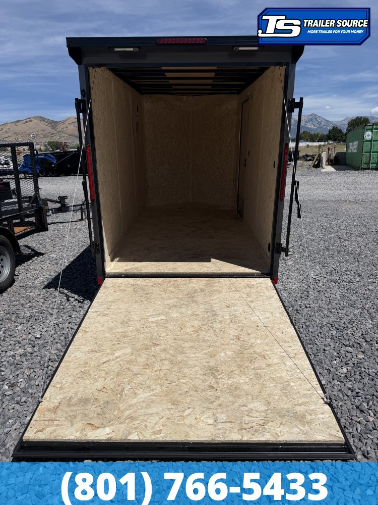 6x12 Look ST DLX Enclosed Cargo Trailer - 6'6" Interior - 3.5K GVWR - .080 PolyCor, Black Out Package, Rear Spoiler w/ Load Lights
