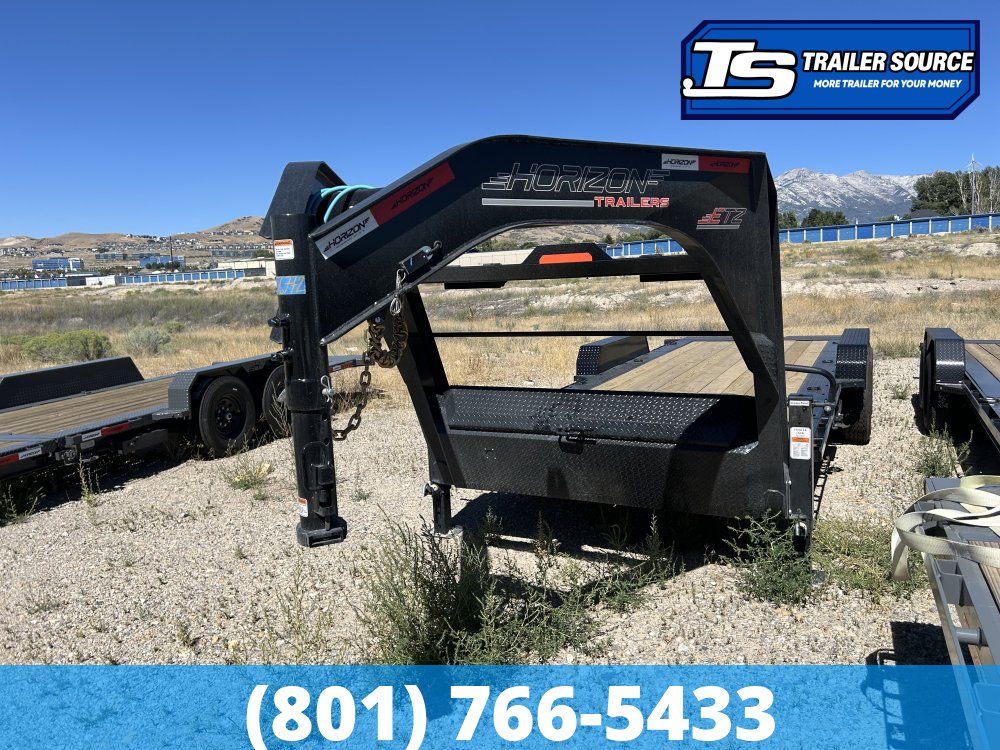 83x22 Horizon ETZ Gooseneck Tilt Trailer - 18K GVWR - 14 Ply Tires, D-Rings, Torsion Axles