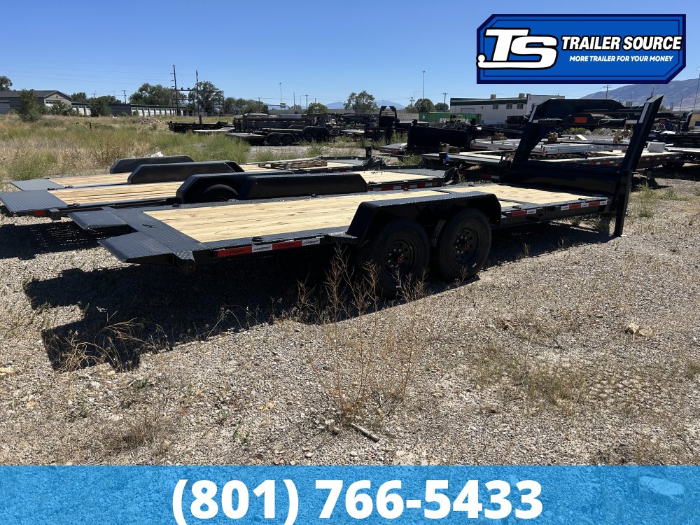 7x22 Horizon ETZ Gooseneck Tilt Trailer - 18K GVWR - 14 Ply Tires, D-Rings, Torsion Axles