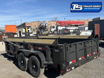7x14 Diamond C LPT 207 Dump Trailer - 24" Sides - 15.5K GVWR - 12" Cross Member Upgrade, 14 Ply Tires, 7 Gauge Floor and Walls, Board Brackets, Hydraulic Jack(s), Long Arm Tarp