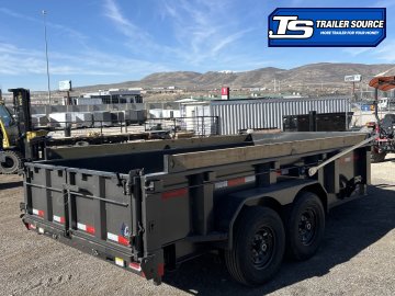7x14 Diamond C LPT 207 Dump Trailer - 24" Sides - 15.5K GVWR - 12" Cross Member Upgrade, 14 Ply Tires, 7 Gauge Floor and Walls, Board Brackets, Hydraulic Jack(s), Long Arm Tarp
