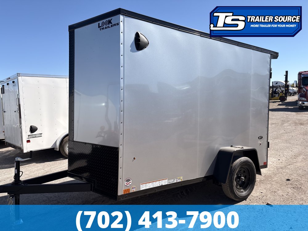 6x10 Look ST DLX Enclosed Cargo Trailer - 6'6" Interior - 3.5K GVWR - .080 PolyCor, 16" Cross Member Upgrade, Rear Spoiler w/ Load Lights