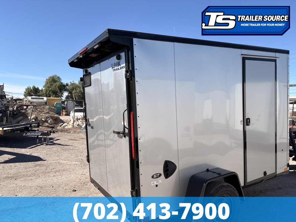 6x10 Look ST DLX Enclosed Cargo Trailer - 6'6" Interior - 3.5K GVWR - .080 PolyCor, 16" Cross Member Upgrade, Rear Spoiler w/ Load Lights